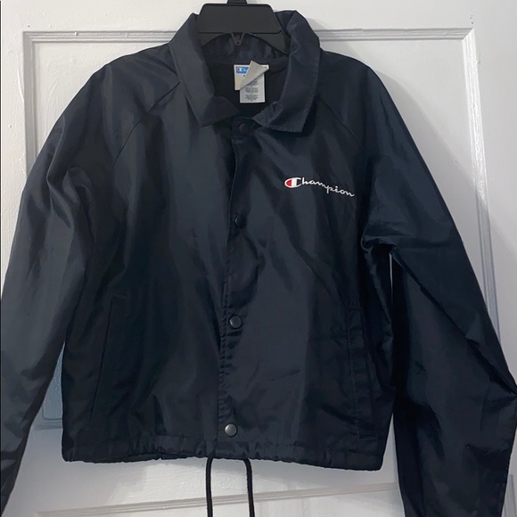 black champion windbreaker